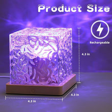 Dynamic Rotating Water Ripple Night Light 3 Colors Flame Crystal Lamp(with Remote Attached Usb Cable)