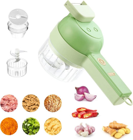 5 In 1 Handheld Hammer Electric Vegetable Cutter Set Mini Wireless Food Choppers Garlic Vegetable Chopper Slicer Machine