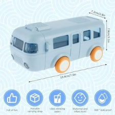 School Bus Design Kids Water Bottle (straw Bottle)